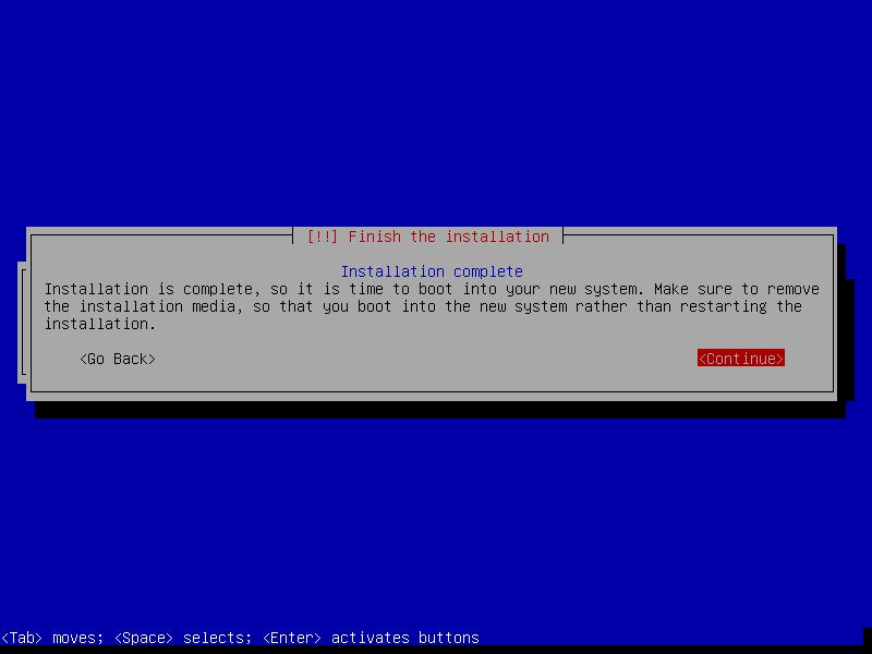 Installation beendet