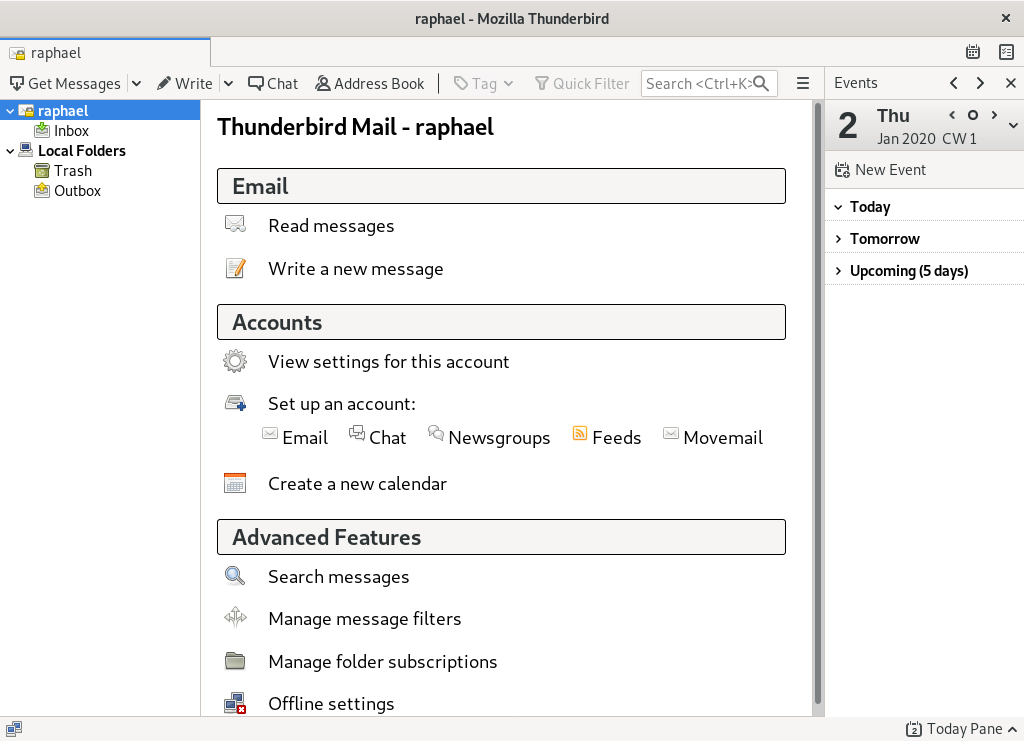 The Thunderbird email software